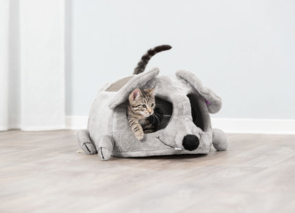 Trixie Kuschelhöhle Lukas – graue Katzenhöhle 35×33×65 cm