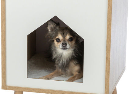 Trixie Höhle Isa - Haustierhöhle Holzoptik hellbraun/weiss