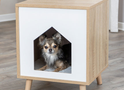 Trixie Höhle Isa - Haustierhöhle Holzoptik hellbraun/weiss