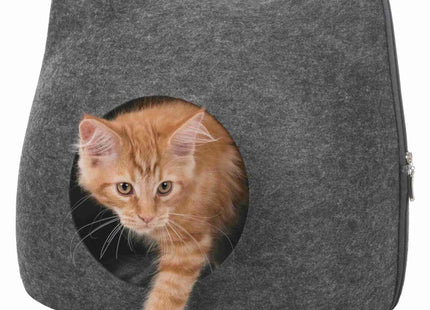 Trixie Kuschelhöhle Cat - Katzenhöhle Filz hellgrau