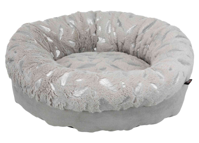 Trixie Bett Feder - Hundebett grau/silber, ø50cm