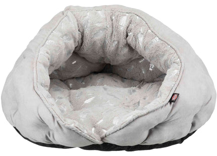 Trixie Kuschelhöhle Feder - Hundehöhle grau/silber