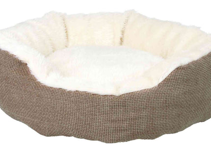 Trixie Kuschelbett Yuma – rund, braun/weiss, ø45cm
