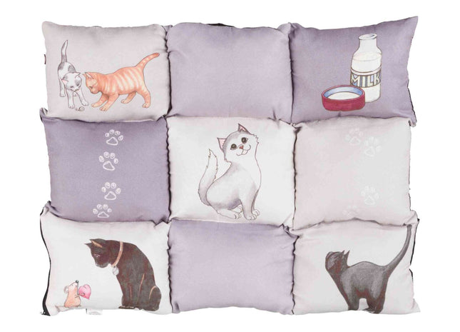 Trixie Patchwork Cat Decke - Katzendecke grau 45×55cm