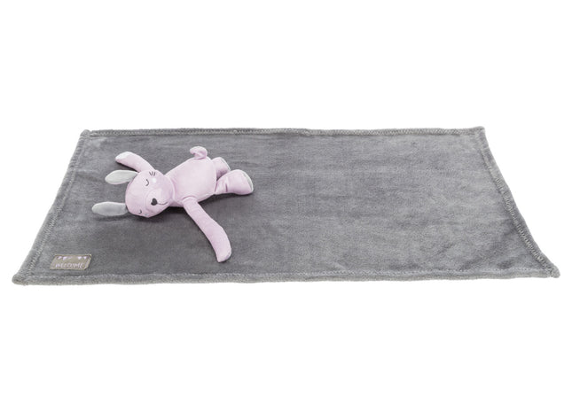 Trixie Junior Kuschel-Set - Decke und Hase, grau/flieder