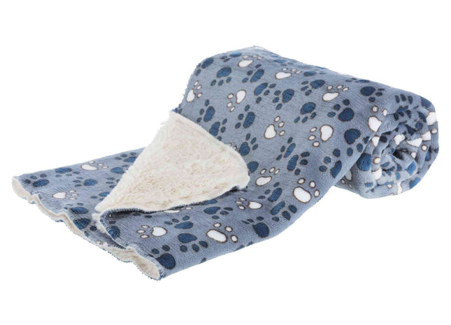 Trixie Decke Tammy - Plüschdecke blau/beige 100×70 cm