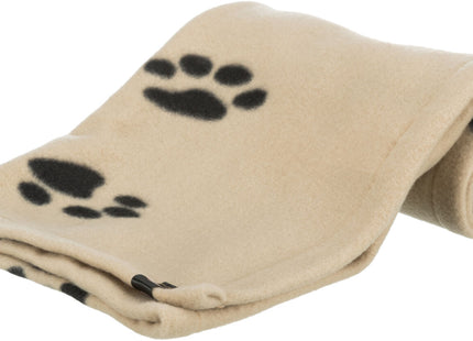Trixie Fleecedecke Barney – beige mit Pfotenmuster