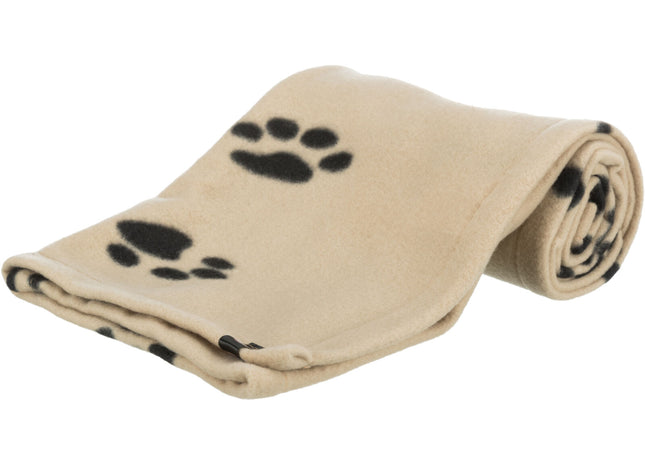 Trixie Fleecedecke Barney – beige mit Pfotenmuster
