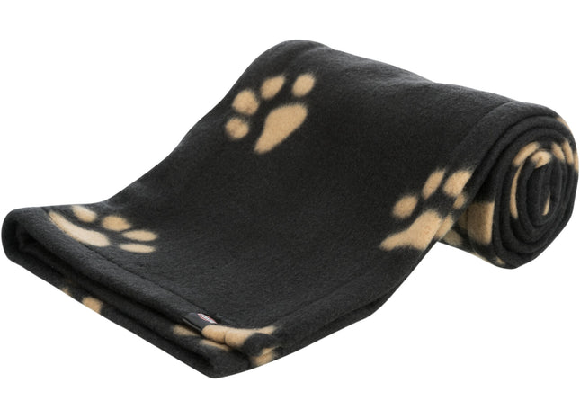 Trixie Fleecedecke Beany schwarz mit Knochenmuster