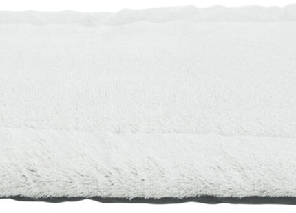 Trixie Liegematte Farello - Plüsch, weiss-grau, 70x55cm