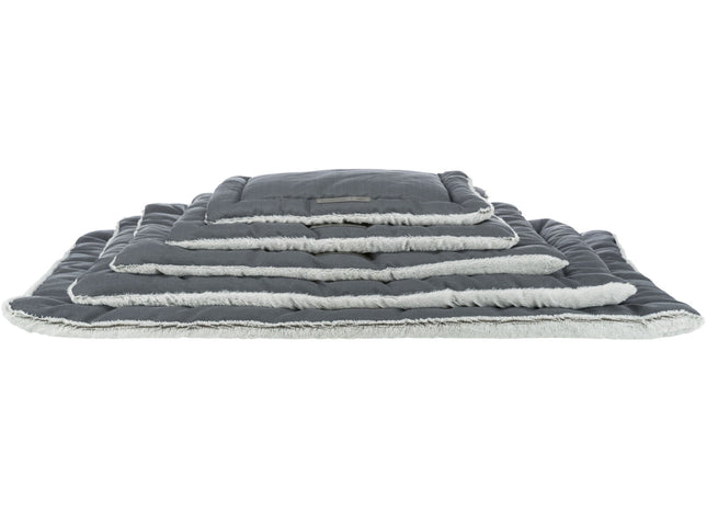 Trixie Liegematte Farello - Plüsch, weiss-grau, 70x55cm