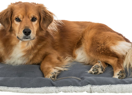 Trixie Liegematte Farello - Plüsch, weiss-grau, 70x55cm