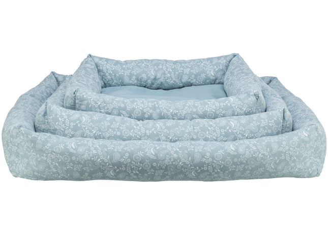 Trixie Bett Flora - Hundebett, eckig, hellblau