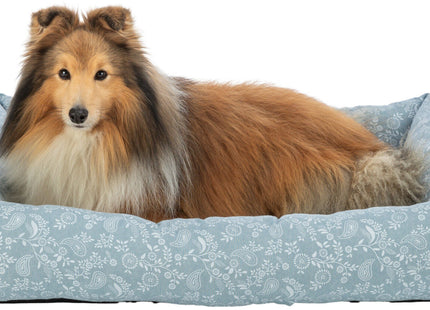 Trixie Bett Flora - Hundebett, eckig, hellblau