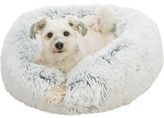 Trixie Bett Harvey – rundes Hundebett weiss-schwarz
