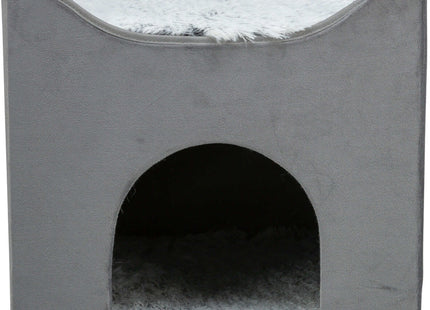 Trixie Höhle Harvey – Kuschelhöhle grau/weiss-schwarz