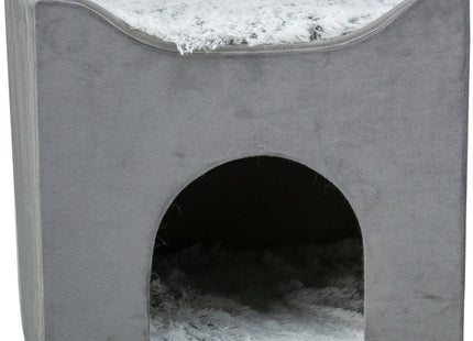 Trixie Höhle Harvey – Kuschelhöhle grau/weiss-schwarz