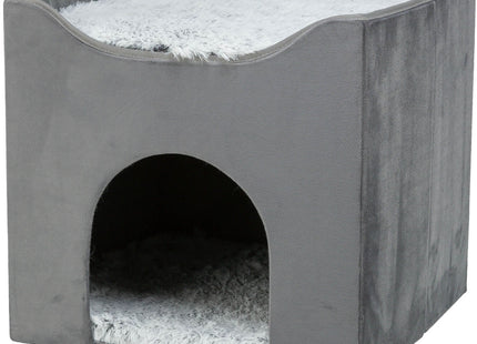 Trixie Höhle Harvey – Kuschelhöhle grau/weiss-schwarz