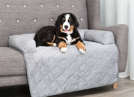 Trixie Polster-Schondecke Nero – Hundedecke hellgrau 70×90 cm