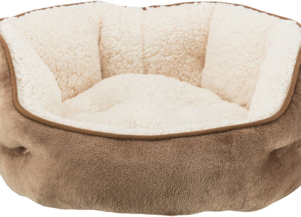 Trixie Bett Cosma – rundes Hundebett braun/beige