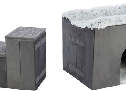 Trixie Höhle Harvey - Haustierhöhle Grau/Weiss/Schwarz