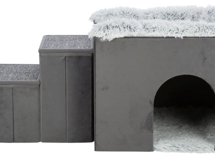 Trixie Höhle Harvey - Haustierhöhle Grau/Weiss/Schwarz
