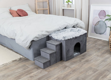 Trixie Höhle Harvey - Haustierhöhle Grau/Weiss/Schwarz