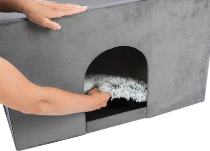 Trixie Höhle Harvey - Haustierhöhle Grau/Weiss/Schwarz