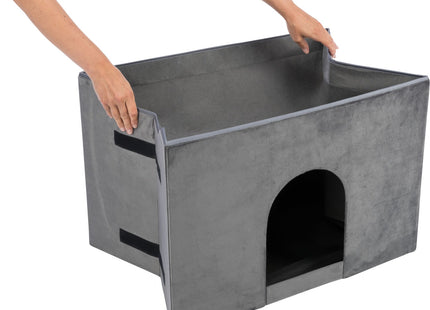 Trixie Höhle Harvey - Haustierhöhle Grau/Weiss/Schwarz
