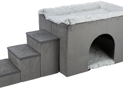 Trixie Höhle Harvey - Haustierhöhle Grau/Weiss/Schwarz