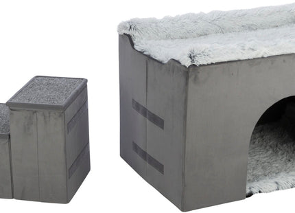 Trixie Höhle Harvey - Haustierhöhle Grau/Weiss/Schwarz