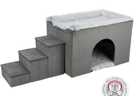 Trixie Höhle Harvey - Haustierhöhle Grau/Weiss/Schwarz