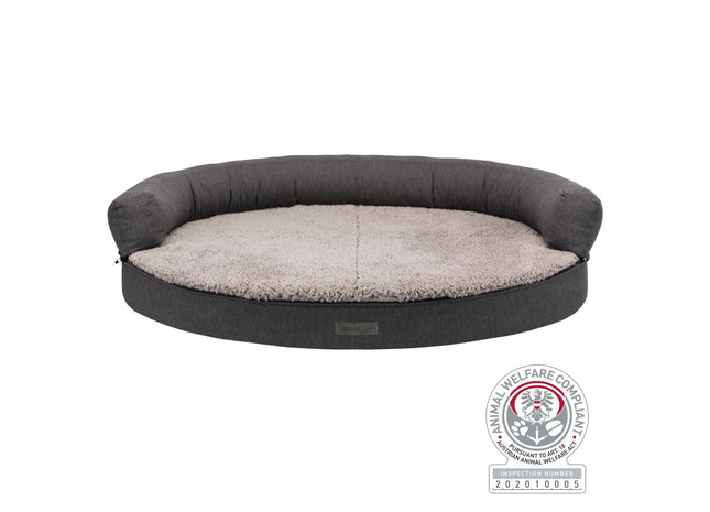 Trixie Vital Sofa Bendson - Hundesofa, dunkelgrau/hellgrau oval