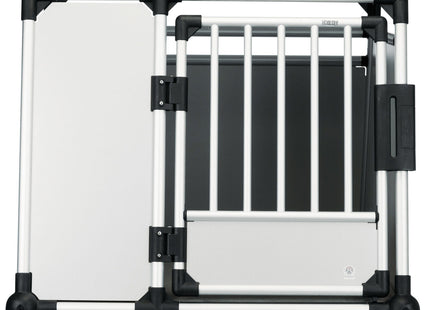 Trixie Transportbox Aluminium silber hellgrau gross
