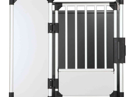 Trixie Transportbox Aluminium silber hellgrau gross