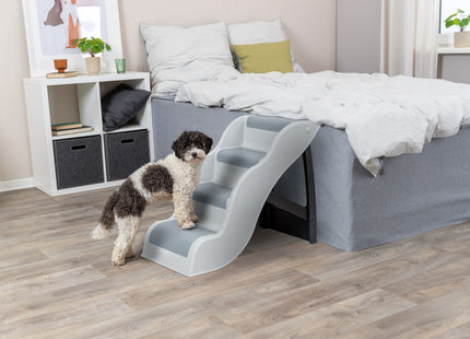 Trixie Treppe - Kunststoff, hellgrau, 34x39x54 cm