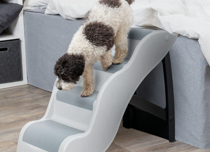 Trixie Treppe - Kunststoff, hellgrau, 34x39x54 cm