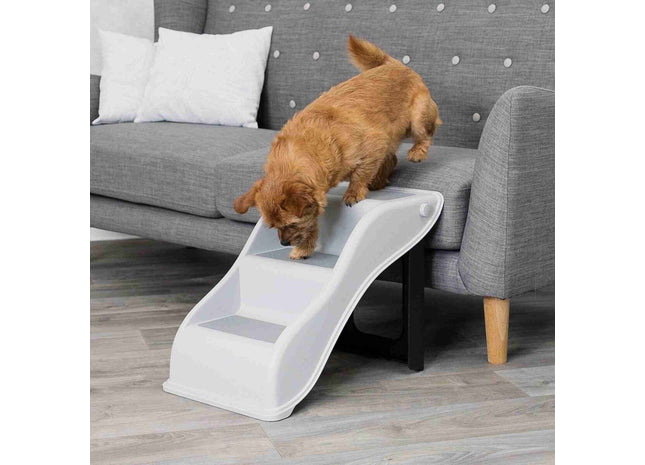 Trixie Treppe - Kunststoff, hellgrau, 34x39x54 cm