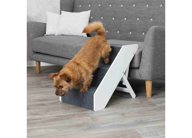 Trixie Heimtiertreppe - verstellbar, 3-stufig, weiss