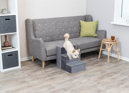 Trixie Treppe mit Stauraum - grau, 34x45x50cm