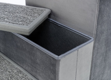 Trixie Treppe mit Stauraum - grau, 34x45x50cm