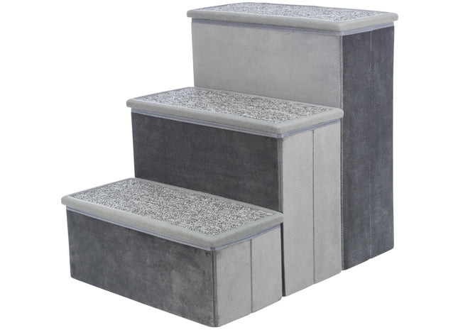 Trixie Treppe mit Stauraum - grau, 34x45x50cm