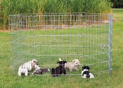 Trixie Freigehege für Welpen, 8 Gitter - Robustes und sicheres Freilaufgehege für junge Hunde