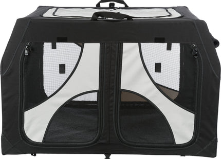 Trixie Transportbox Vario Double – doppelte Hundebox grau