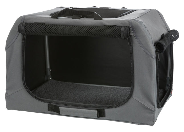 Trixie Soft Kennel Easy - faltbare Transportbox grau