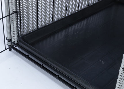 Trixie Home Kennel - Hundehaus Polyrattan hellgrau M