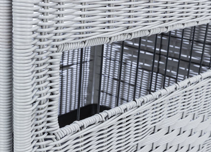 Trixie Home Kennel - Hundehaus Polyrattan hellgrau M