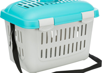 Trixie Midi-Capri Transportbox - 44 cm, türkis/silber