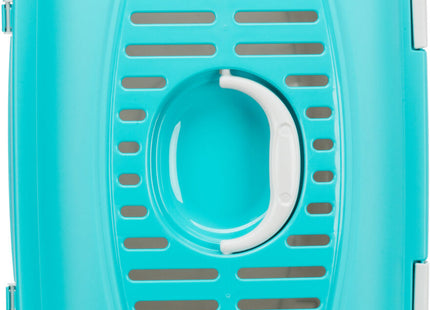 Trixie Midi-Capri Transportbox - 44 cm, türkis/silber