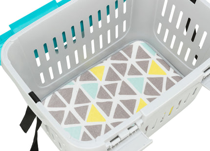 Trixie Midi-Capri Transportbox - 44 cm, türkis/silber
